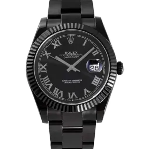 Datejust 41 Black Dial with Roman Markers in PVD Black
