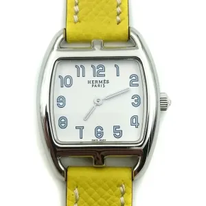 Cape Cod Tonneau Steel on Yellow Epsom Leather Strap